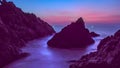 Big one shaped rock in beautiful sunset Royalty Free Stock Photo