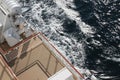 Waves Hitting A Cruise Ship Taken From Above Royalty Free Stock Photo