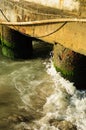 Waves Hitting The Piers Of Ferry Port Royalty Free Stock Photo