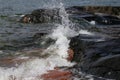 Waves Hitting Rocks in Southern Helsinki, Finland