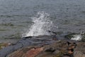 Waves Hitting Rocks in Southern Helsinki, Finland