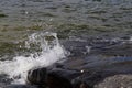 Waves Hitting Rocks in Southern Helsinki, Finland