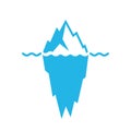 Waves and iceberg vector icon