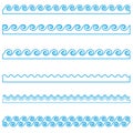 Waves icon vector set. Wave illustration sign collection. ocean symbol. water logo. Royalty Free Stock Photo