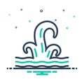 Mix icon for Waves, ripple and ocean