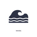 waves icon on white background. Simple element illustration from nature concept