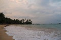 Indian ocean with sri lanka coastal sand Royalty Free Stock Photo