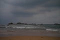 Indian ocean with sri lanka coastal sand Royalty Free Stock Photo