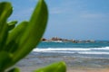 Indian ocean with sri lanka coastal sand Royalty Free Stock Photo