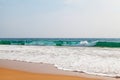 Waves of the Indian Ocean in front of the beautiful beach of Hikkaduwa