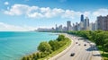 waves lake shore drive Royalty Free Stock Photo