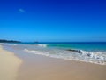 Waves lap on shore of Waimanalo Beach Royalty Free Stock Photo