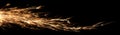 Light trails of hot glowing embers from a 4th of July sparkler firework Royalty Free Stock Photo