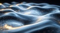 Waves of Liquid Chrome with Subtle Glowing Accents Royalty Free Stock Photo