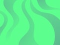 Waves with liquid gradien abstract background. Green color. Dynamic effect. Vector