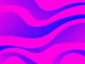 Waves with liquid gradien abstract background. Pink and blue color. Dynamic effect. Vector