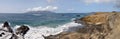 Waves on a mixed sand beach