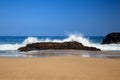 Waves over rocks on Lumahai