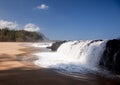 Waves over rocks on Lumahai