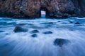 Waves in the Pacific Ocean and the Keyhole Rock