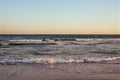 Waves in the Pacific Ocean, in the Rockaways, Queens, New York City Royalty Free Stock Photo