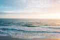 Waves in the Pacific Ocean at sunset, in Laguna Beach, Orange County, California