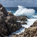 Waves Pounding the Coastline at Capo Testa