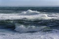 Waves on Quiberon wild coast Royalty Free Stock Photo