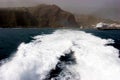 waves of the rapid ferry Fred Olsen to Tenerife Royalty Free Stock Photo