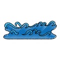 Waves river isolated icon