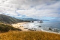 Waves rolling on Canon beach on the West Coast, Ecola State Park Royalty Free Stock Photo