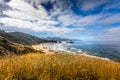 Waves rolling on Canon beach on the West Coast, Ecola State Park Royalty Free Stock Photo