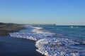 Waves rolling in at Kure Beach North Carolina Royalty Free Stock Photo