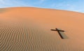 Waves of sand Black Cross Royalty Free Stock Photo