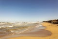 Waves on the sandy beaches of Ostuni in Salento on the Adriatic sea Royalty Free Stock Photo