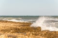 Waves on the sandy beaches of Ostuni in Salento on the Adriatic sea Royalty Free Stock Photo