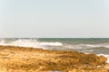 Waves on the sandy beaches of Ostuni in Salento on the Adriatic sea Royalty Free Stock Photo