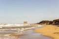 Waves on the sandy beaches of Ostuni in Salento on the Adriatic sea Royalty Free Stock Photo