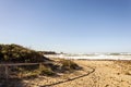 Waves on the sandy beaches of Ostuni in Salento on the Adriatic sea Royalty Free Stock Photo