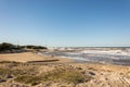 Waves on the sandy beaches of Ostuni in Salento on the Adriatic sea Royalty Free Stock Photo