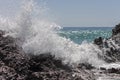 Waves of the sea. Falasarna beach, Crete, Greege Royalty Free Stock Photo