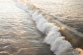 waves sea foam at sea coast, top view Royalty Free Stock Photo