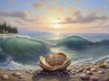 waves and shells illustration