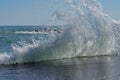 Seascape. Waves show. Summer, sea, sun, beach, holiday, fun - Black Sea, landmark attraction in Romania