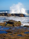 Waves smashing agaist rocks