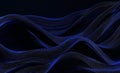 Waves of software programming. Large-scale binary data. Information field, binary code, data encoding, data flow Royalty Free Stock Photo