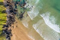 Waves Sonabia beach in Cantabrian sea, Spain