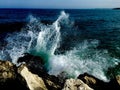 Waves splashing Royalty Free Stock Photo