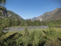 The Waves, spray and foam, river Katun in Altai mountains. Siberia, Russia Royalty Free Stock Photo