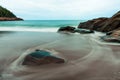 Waves, stones and rocky shoreline on Black Brook Beach, Canada